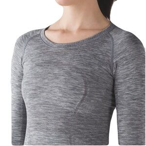 Lululemon Swiftly Tech Long Sleeve Crew Sz 6 Heathered Grey Orig $78